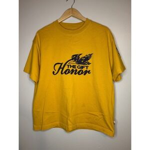 Honor The Gift Mens Mustard Yellow Graphic Logo T-Shirt Size S